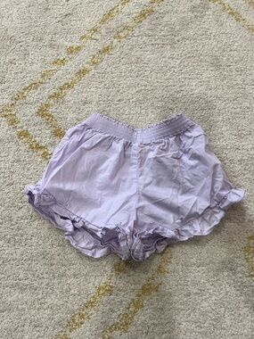 Zara Lilac Ruffle-Trim Girls' Shorts